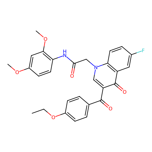 N-(2,4-dimethoxyphenyl)-2-[3-(4-ethoxybenzoyl)-6-fluoro-4-oxo-1,4-dihydroquinolin-1-yl]acetamide structure