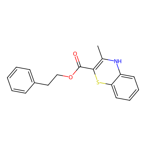 2-Phenylethyl 3-methyl-4H-1,4-benzothiazine-2-carboxylate structure