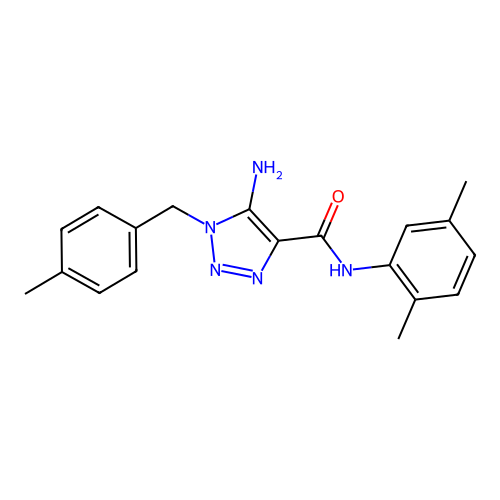 5-amino-N-(2,5-dimethylphenyl)-1-(4-methylbenzyl)-1H-1,2,3-triazole-4-carboxamide structure
