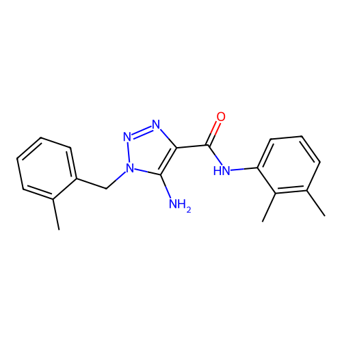 5-amino-N-(2,3-dimethylphenyl)-1-(2-methylbenzyl)-1H-1,2,3-triazole-4-carboxamide structure