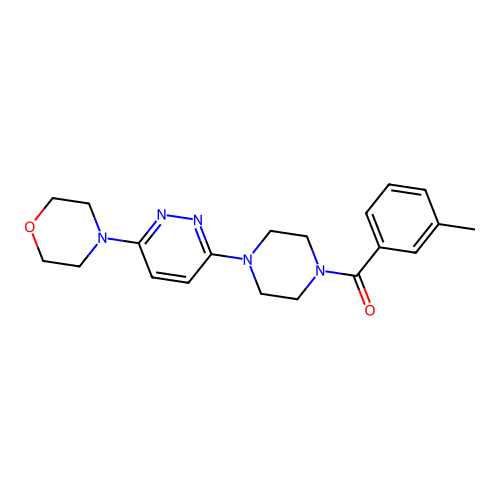 4-{6-[4-(3-Methylbenzoyl)piperazin-1-yl]pyridazin-3-yl}morpholine structure