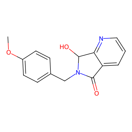 7-hydroxy-6-[(4-methoxyphenyl)methyl]-7H-pyrrolo[3,4-b]pyridin-5-one structure