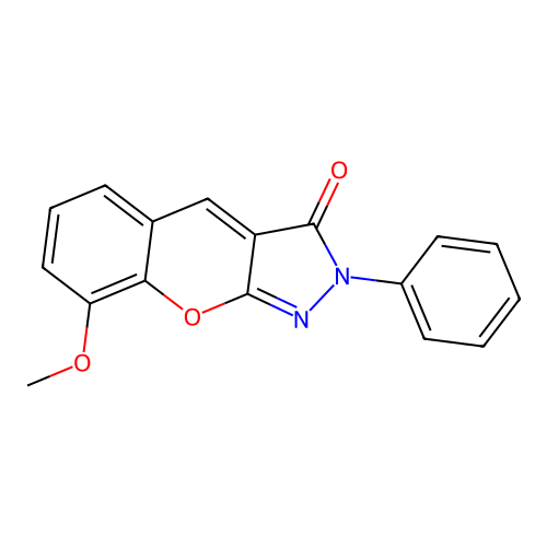 8-Methoxy-2-phenylchromeno[2,3-c]pyrazol-3-one structure