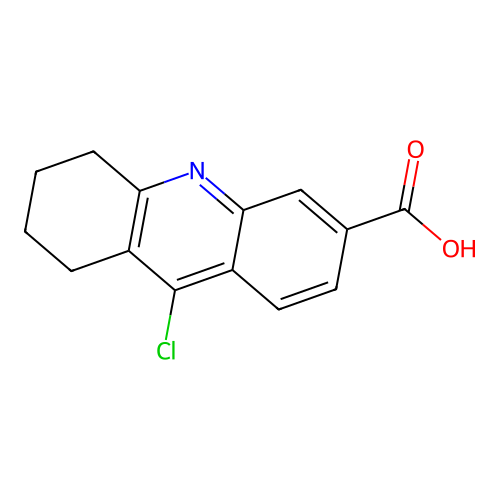 9-chloro-5,6,7,8-tetrahydroacridine-3-carboxylic Acid structure