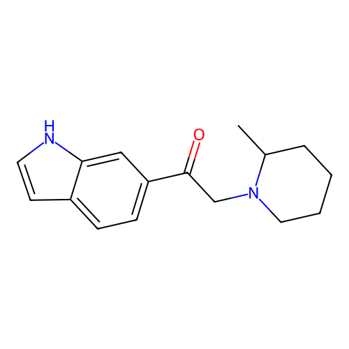 Ethanone,1-(1h-indol-6-yl)-2-(2-methyl-1-piperidinyl)- structure