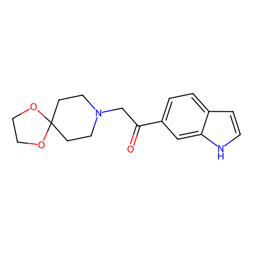 1-(1h-Indol-6-yl)-2-(1,4-dioxa-8-azaspiro[4.5]decan-8-yl)ethanone structure