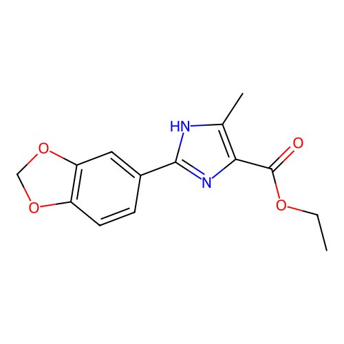 2-Benzo[1,3]dioxol-5-YL-5-methyl-3H-imidazole-4-carboxylic acid ethyl ester structure