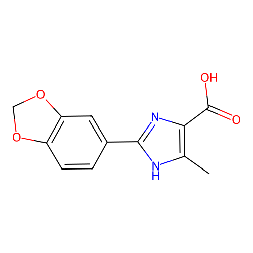 2-Benzo[1,3]dioxol-5-YL-5-methyl-3H-imidazole-4-carboxylic acid structure