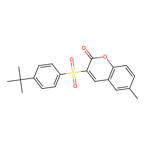 3-(4-Tert-butylphenyl)sulfonyl-6-methylchromen-2-one structure