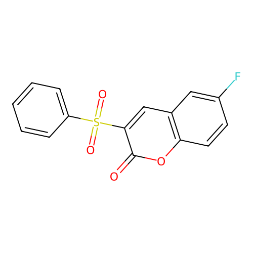 3-(Benzenesulfonyl)-6-fluorochromen-2-one structure