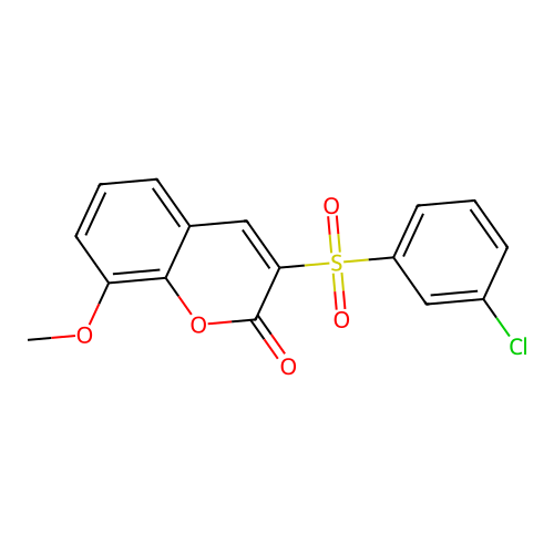 3-(3-Chlorophenyl)sulfonyl-8-methoxychromen-2-one structure
