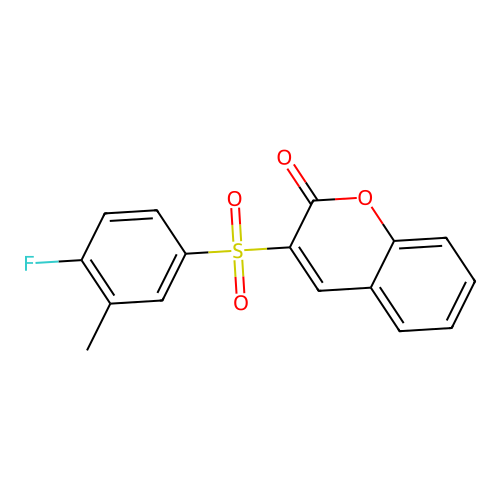 3-(4-Fluoro-3-methylphenyl)sulfonylchromen-2-one structure