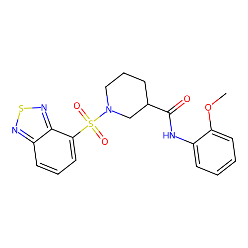 1-(2,1,3-benzothiadiazol-4-ylsulfonyl)-N-(2-methoxyphenyl)piperidine-3-carboxamide structure