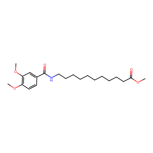 Methyl 11-[(3,4-dimethoxybenzoyl)amino]undecanoate structure