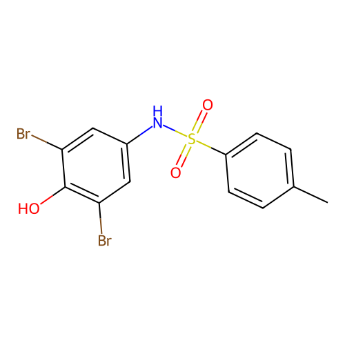 Benzenesulfonamide, N-(3,5-dibromo-4-hydroxyphenyl)-4-methyl- structure