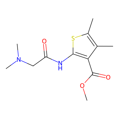 methyl 2-[(N,N-dimethylglycyl)amino]-4,5-dimethylthiophene-3-carboxylate structure