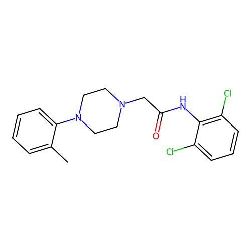 N-(2,6-dichlorophenyl)-2-[4-(2-methylphenyl)piperazin-1-yl]acetamide structure
