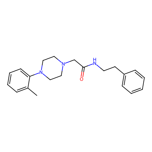 2-[4-(2-methylphenyl)piperazin-1-yl]-N-(2-phenylethyl)acetamide structure