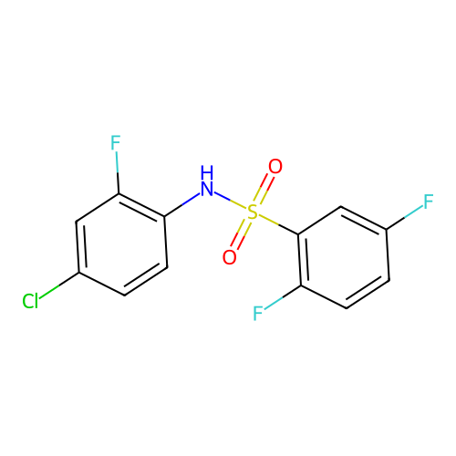 N-(4-chloro-2-fluorophenyl)-2,5-difluorobenzenesulfonamide structure