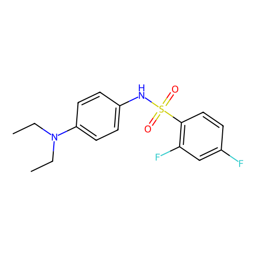 N-[4-(diethylamino)phenyl]-2,4-difluorobenzenesulfonamide structure