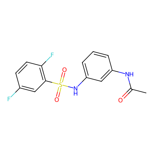 N-(3-{[(2,5-difluorophenyl)sulfonyl]amino}phenyl)acetamide structure