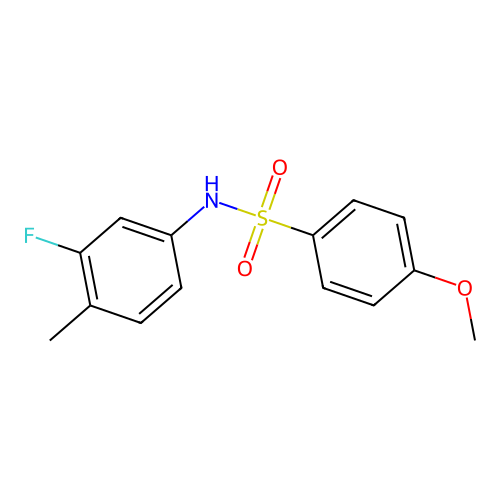 N-(3-fluoro-4-methylphenyl)-4-methoxybenzenesulfonamide structure