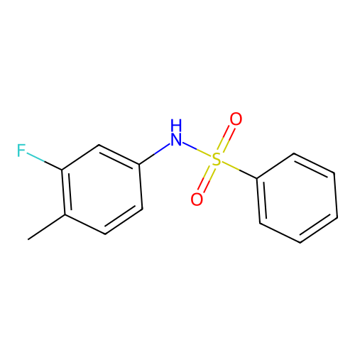 N-(3-fluoro-4-methylphenyl)benzenesulfonamide structure