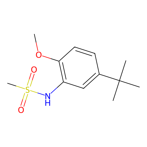 N-(5-tert-butyl-2-methoxyphenyl)methanesulfonamide structure