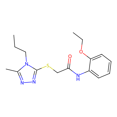 N-(2-ethoxyphenyl)-2-[(5-methyl-4-propyl-1,2,4-triazol-3-yl)sulfanyl]acetamide structure