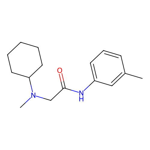 2-[cyclohexyl(methyl)amino]-N-(3-methylphenyl)acetamide structure
