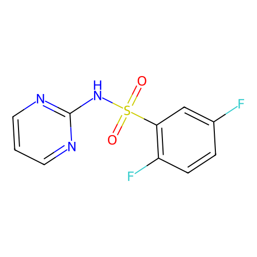 2,5-difluoro-N-pyrimidin-2-ylbenzenesulfonamide structure