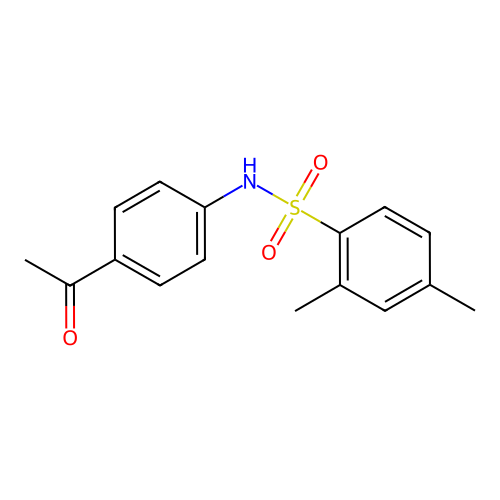 N-(4-acetylphenyl)-2,4-dimethylbenzenesulfonamide structure