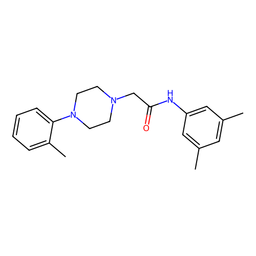 N-(3,5-dimethylphenyl)-2-[4-(2-methylphenyl)piperazin-1-yl]acetamide structure