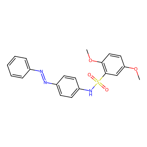 Benzenesulfonamide, 2,5-dimethoxy-N-[4-(2-phenyldiazenyl)phenyl]- structure