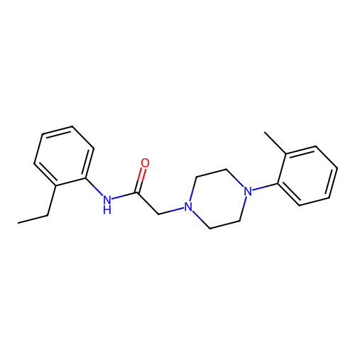 N-(2-ethylphenyl)-2-[4-(2-methylphenyl)piperazin-1-yl]acetamide structure