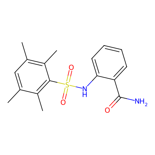 2-(2,3,5,6-Tetramethylbenzenesulfonamido)benzamide structure