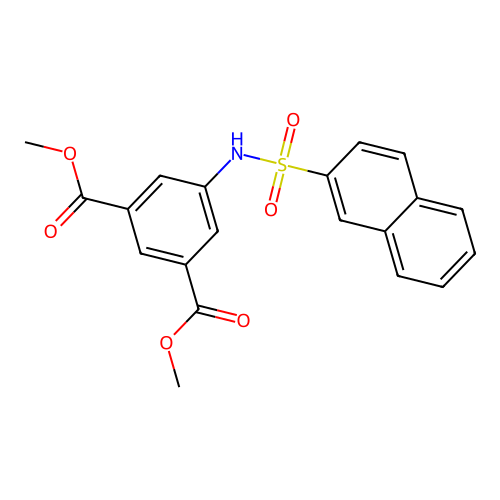 Methyl 5-(2-naphthylsulfonyl)amino-3-(methoxycarbonyl)benzoate structure