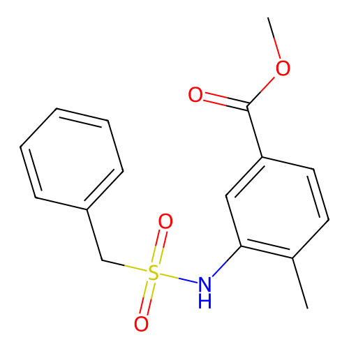 Methyl 3-[(benzylsulfonyl)amino]-4-methylbenzoate structure