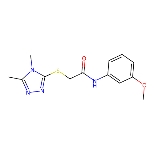 2-[(4,5-dimethyl-1,2,4-triazol-3-yl)sulfanyl]-N-(3-methoxyphenyl)acetamide structure