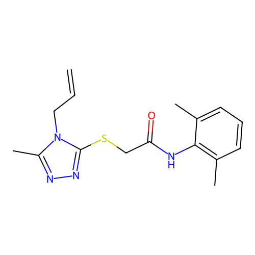 N-(2,6-dimethylphenyl)-2-[(5-methyl-4-prop-2-enyl-1,2,4-triazol-3-yl)sulfanyl]acetamide structure