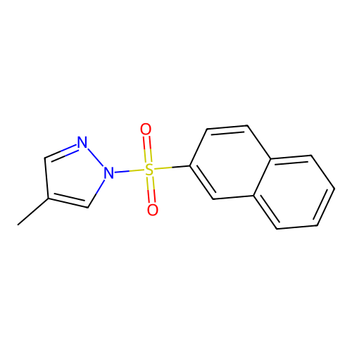 4-methyl-1-(naphthalen-2-ylsulfonyl)-1H-pyrazole structure