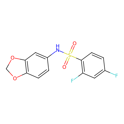 N-(1,3-benzodioxol-5-yl)-2,4-difluorobenzenesulfonamide structure