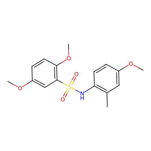 2,5-dimethoxy-N-(4-methoxy-2-methylphenyl)benzenesulfonamide structure