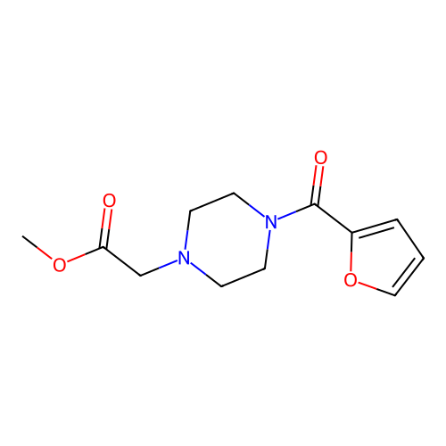 Methyl 2-[4-(2-furylcarbonyl)piperazinyl]acetate structure