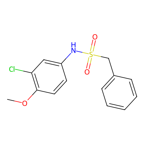 N-(3-chloro-4-methoxyphenyl)-1-phenylmethanesulfonamide structure