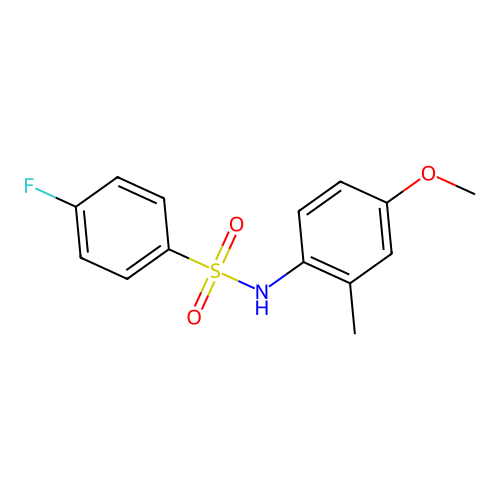 4-fluoro-N-(4-methoxy-2-methylphenyl)benzenesulfonamide structure