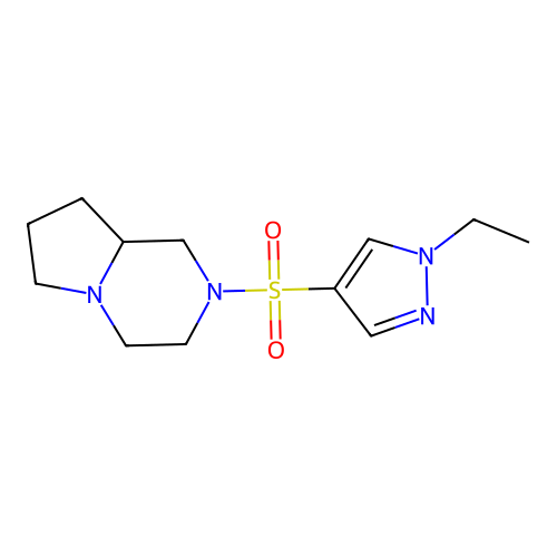 2-[(1-ethyl-1H-pyrazol-4-yl)sulfonyl]octahydropyrrolo[1,2-a]pyrazine structure
