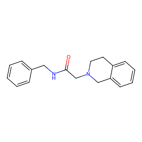 N-benzyl-2-(3,4-dihydro-1H-isoquinolin-2-yl)acetamide structure