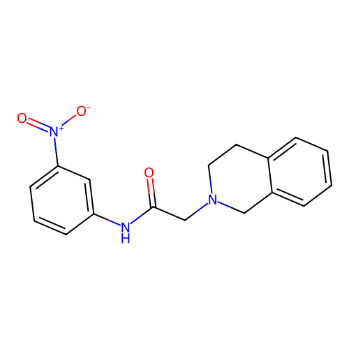 2-(3,4-dihydro-1H-isoquinolin-2-yl)-N-(3-nitrophenyl)acetamide structure