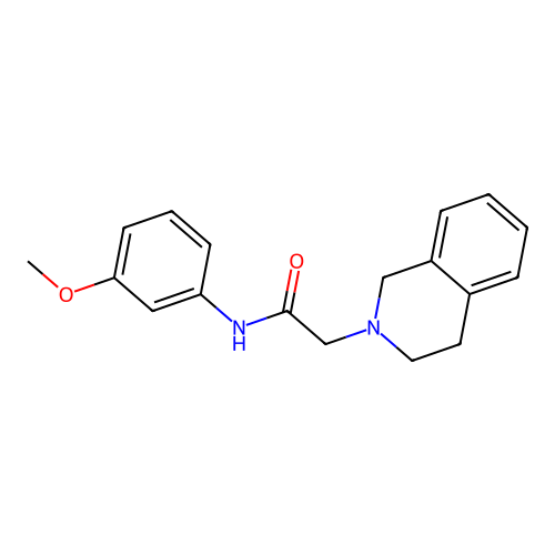 2-(3,4-dihydro-1H-isoquinolin-2-yl)-N-(3-methoxyphenyl)acetamide structure